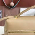 「#7148」Loro pian Extra bag L27 gold buckle - FAN4043 - 16cm*27 cm*10cm - light bamboo yellow 「#7148」Loro pian Extra bag L27 gold buckle - FAN4043 - 16cm*27 cm*10cm - light bamboo yellow