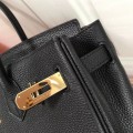 「#4149」Hermès Black Gold Buckle Birkin Bag 30cm