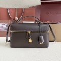 「#7153」Loro pian Extra bag L27 gold buckle - FAN4043 - 16cm*27 cm*10cm - brown 「#7153」Loro pian Extra bag L27 gold buckle - FAN4043 - 16cm*27 cm*10cm - brown
