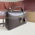 「#7153」Loro pian Extra bag L27 gold buckle - FAN4043 - 16cm*27 cm*10cm - brown 「#7153」Loro pian Extra bag L27 gold buckle - FAN4043 - 16cm*27 cm*10cm - brown