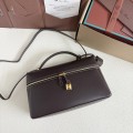 「#7153」Loro pian Extra bag L27 gold buckle - FAN4043 - 16cm*27 cm*10cm - brown 「#7153」Loro pian Extra bag L27 gold buckle - FAN4043 - 16cm*27 cm*10cm - brown
