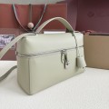 「#7155」Loro pian Extra bag L27 silver buckle - FAN4043 - 16cm*27 cm*10cm - mustard green 「#7155」Loro pian Extra bag L27 silver buckle - FAN4043 - 16cm*27 cm*10cm - mustard green