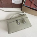 「#7155」Loro pian Extra bag L27 silver buckle - FAN4043 - 16cm*27 cm*10cm - mustard green 「#7155」Loro pian Extra bag L27 silver buckle - FAN4043 - 16cm*27 cm*10cm - mustard green