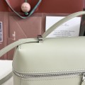 「#7155」Loro pian Extra bag L27 silver buckle - FAN4043 - 16cm*27 cm*10cm - mustard green 「#7155」Loro pian Extra bag L27 silver buckle - FAN4043 - 16cm*27 cm*10cm - mustard green