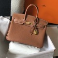 「#4151」 Hermès Golden Brown Gold Buckle Birkin Bag 30cm