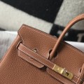 「#4151」 Hermès Golden Brown Gold Buckle Birkin Bag 30cm