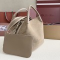 「#7182」Loro pian Bale -FAP6657 - 28cm*36cm*22cm -taupe 「#7182」Loro pian Bale -FAP6657 - 28cm*36cm*22cm -taupe