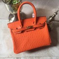 「#4153」 Hermès Orange Ostrich Gold Buckle Birkin Bag 30cm 「#4153」 Hermès Orange Ostrich Gold Buckle Birkin Bag 30cm