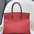 「#4154」 Hermès Red Ostrich Gold Buckle Birkin Bag 30cm 「#4154」 Hermès Red Ostrich Gold Buckle Birkin Bag 30cm