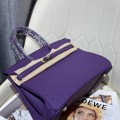 「#4156」 Hermès Purple Ostrich Gold Buckle Birkin Bag 30cm 「#4156」 Hermès Purple Ostrich Gold Buckle Birkin Bag 30cm