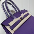 「#4156」 Hermès Purple Ostrich Gold Buckle Birkin Bag 30cm 「#4156」 Hermès Purple Ostrich Gold Buckle Birkin Bag 30cm