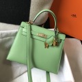 「#4018」 Hermes Avocado Green Kelly 25cm