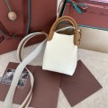 「#7187」Loro pian Bale  - 16cm*14cm*23cm - white with brown