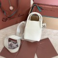 「#7189」Loro pian Bale - 16cm*14cm*23cm - Tender white 「#7189」Loro pian Bale - 16cm*14cm*23cm - Tender white
