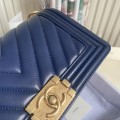 「#10239」Chanel blue ribbed gold buckle hot mom bag 67086 25cm 「#10239」Chanel blue ribbed gold buckle hot mom bag 67086 25cm