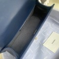 「#10239」Chanel blue ribbed gold buckle hot mom bag 67086 25cm 「#10239」Chanel blue ribbed gold buckle hot mom bag 67086 25cm