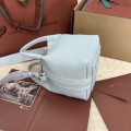 「#7193」Loro pian Bale - 16cm*14cm*23cm - Light blue beauty color 「#7193」Loro pian Bale - 16cm*14cm*23cm - Light blue beauty color