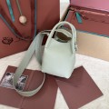 「#7195」Loro pian Bale - 16cm*14cm*23cm - mustard green 「#7195」Loro pian Bale - 16cm*14cm*23cm - mustard green