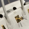 「#4162」 Hermès Milkshake Platinum Buckle Mini Birkin Bag 20cm