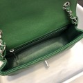 「#10254」Chanel 2018 Big V Green Silver Chain Silver Buckle 20cm AS8500 「#10254」Chanel 2018 Big V Green Silver Chain Silver Buckle 20cm AS8500