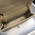 「#10256」Chanel 2018 Big V Beige Gold Chain Gold Buckle 20cm AS5500