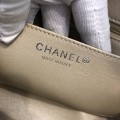 「#10257」Chanel 2018 Big V Beige Silver Chain Silver Buckle 20cm AS8500 「#10257」Chanel 2018 Big V Beige Silver Chain Silver Buckle 20cm AS8500