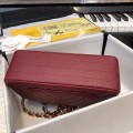 「#10261」Chanel 2018 Big V Red Gold Chain Gold Buckle 20cm AS8500