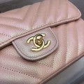 「#10264」Chanel 2018 Big V Barbie Pink Gold Chain Gold Buckle 20cm AS8500 「#10264」Chanel 2018 Big V Barbie Pink Gold Chain Gold Buckle 20cm AS8500