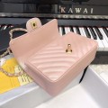 「#10264」Chanel 2018 Big V Barbie Pink Gold Chain Gold Buckle 20cm AS8500 「#10264」Chanel 2018 Big V Barbie Pink Gold Chain Gold Buckle 20cm AS8500