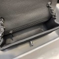 「#10266」Chanel 2018 Big V Barbie Silver Chain Silver Buckle 20cm AS8500