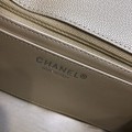 「#10270」Chanel champagne gold ball imported caviar leather silver chain silver buckle handbag AS6500 20Cm