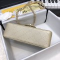 「#10271」Chanel champagne gold ball imported caviar leather gold chain gold buckle handbag AS6500 20Cm