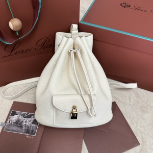 「#7215」Loro pian Extra - 25cm*27cm*14cm - Tender white