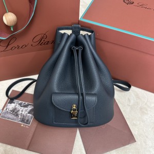 「#7216」Loro pian Extra - 25cm*27cm*14cm - deep sapphire blue