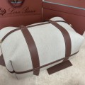 「#7220」Loro pian Ghiera Shopper - FAO7463 - 40cm*26cm*18cm - Canvas Caramel 「#7220」Loro pian Ghiera Shopper - FAO7463 - 40cm*26cm*18cm - Canvas Caramel