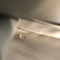 「#10282」Chanel grey lambskin silver chain silver buckle AS5212 30cm