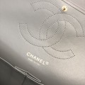 「#10283」Chanel grey lambskin gold chain with gold buckle AS5212 30cm