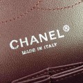 「#10301」Chanel black lambskin silver chain with silver buckle AS5212 30cm