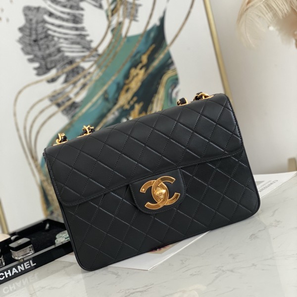 「#10304」Chanel Classic Flap Bag Gold Buckle Gold Chain A88 30*21*8cm