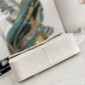 「#10309」 Chanel Classic Flap Bag White Pearl Gold Buckle Gold Chain Shape A88 30*21*8cm