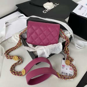 「#10316」Chanel gold coin woc mini small waste bag AP2857 0*12.3*3.2cm