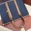 「#7258」Loro pian Beam  - 38cm×36cm×10CM -blue denim