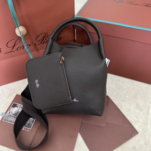 「#7267」Loro pian Bale - 17cm*17cm*21cm - coffee color
