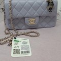 「#10321」Chanel Mini CF handle handbag sheepskin purple AS2432 20*12*6cm