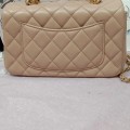 「#10323」Chanel Mini CF handle handbag milk tea color AS2432 20*12*6cm