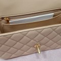 「#10323」Chanel Mini CF handle handbag milk tea color AS2432 20*12*6cm