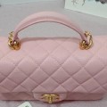 「#10325」Chanel Mini CF handle handbag ball pattern pink AS2432 20*12*6cm