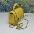 「#10326」Chanel Mini CF handle handbag sheepskin yellow AS2432 20*12*6cm