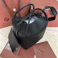 「#7301」Loro pian Bale - 24cm*20cm*27CM - black plain weave