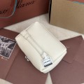 「#7302」Loro pian Washing bag - 14cm*10cm*8cm - Tender white